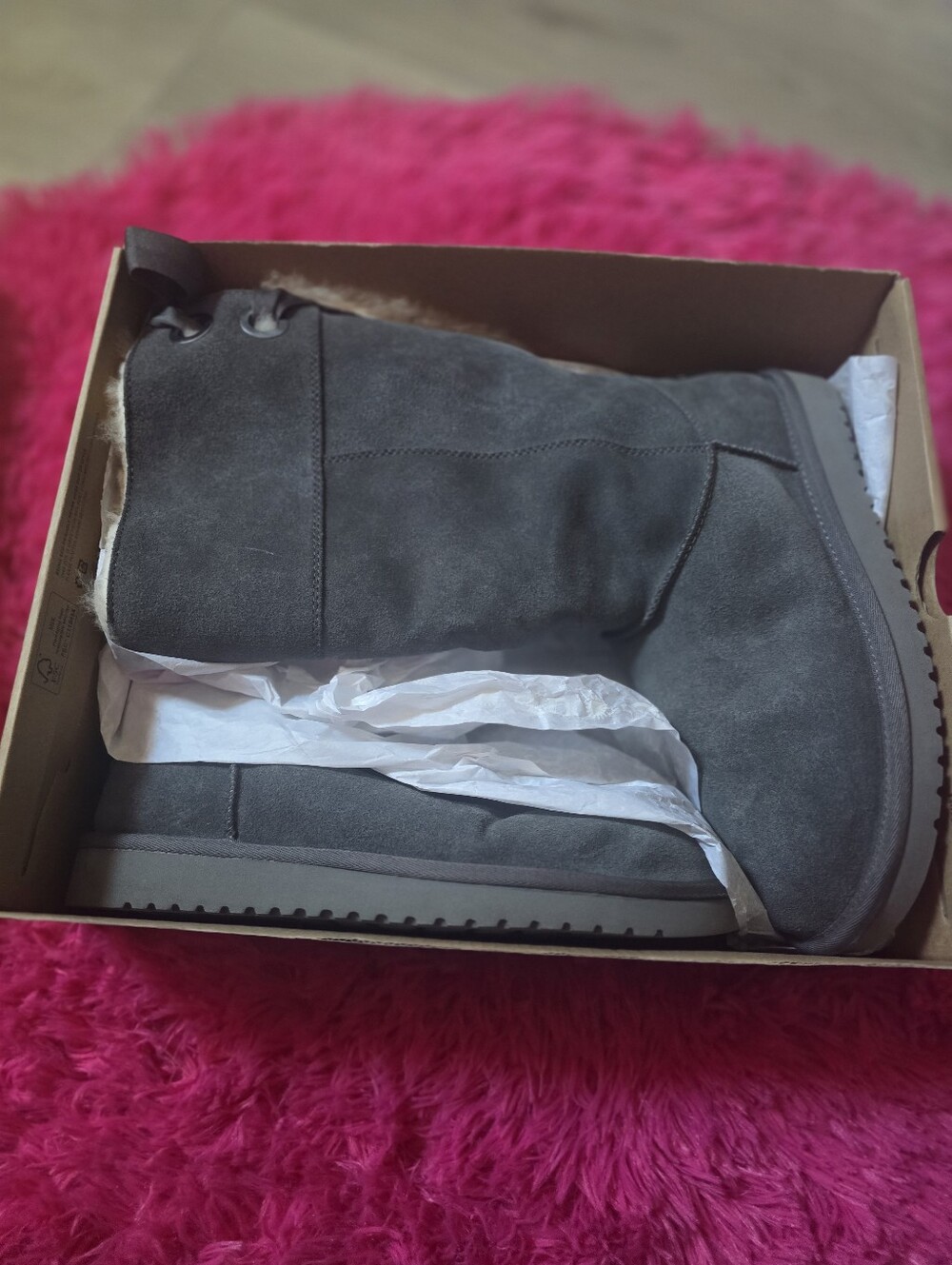 UGG Classic Cozy Suede Winter Boot - Gray